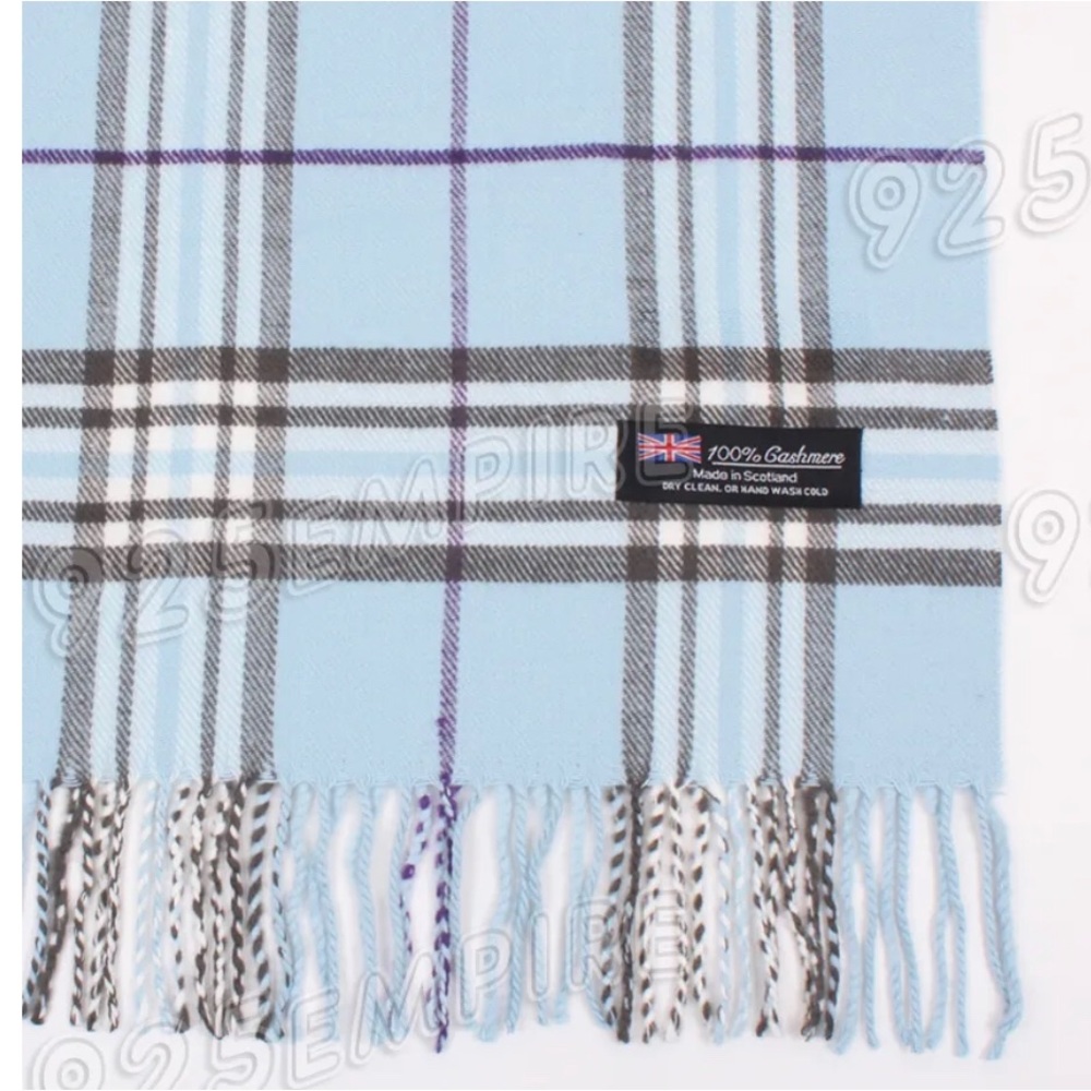 Popular New 100% Cashmere Scarf Light Blue